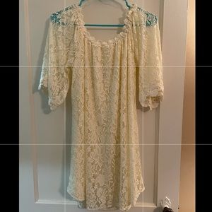 Off the shoulder lace dress